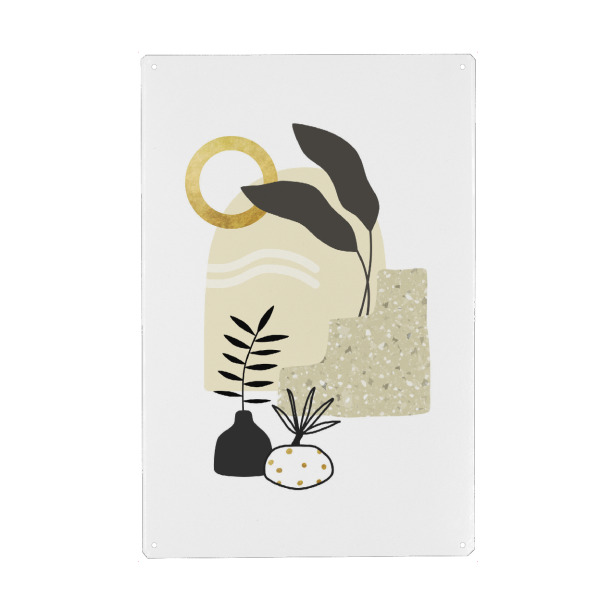 Metall Poster "Terrazzo Stairs Still Life" artboxONE - Natur,Floral,Abstrakt