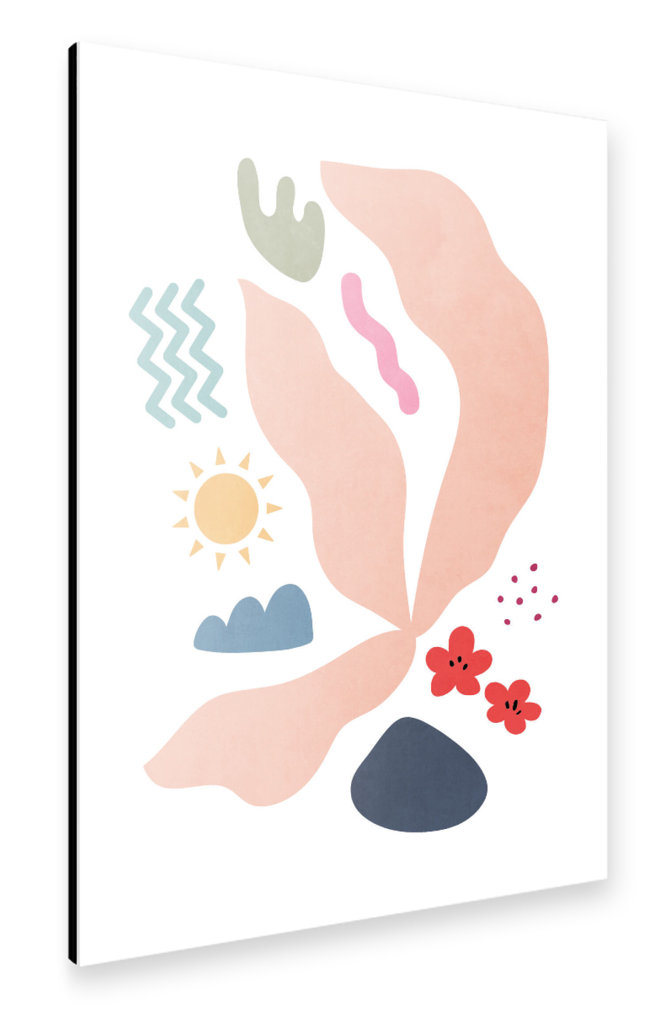 Alu-Dibond "Minimal Tropical Flora Shapes" 30x20 cm artboxONE