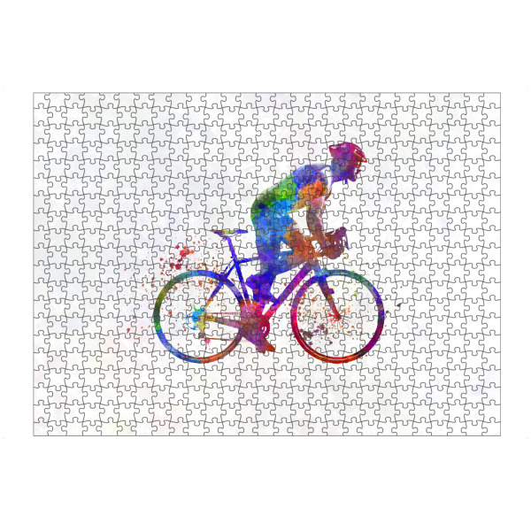 artboxONE Puzzle "Cyclist runner in watercolor" artboxONE - Abstrakt,Sport