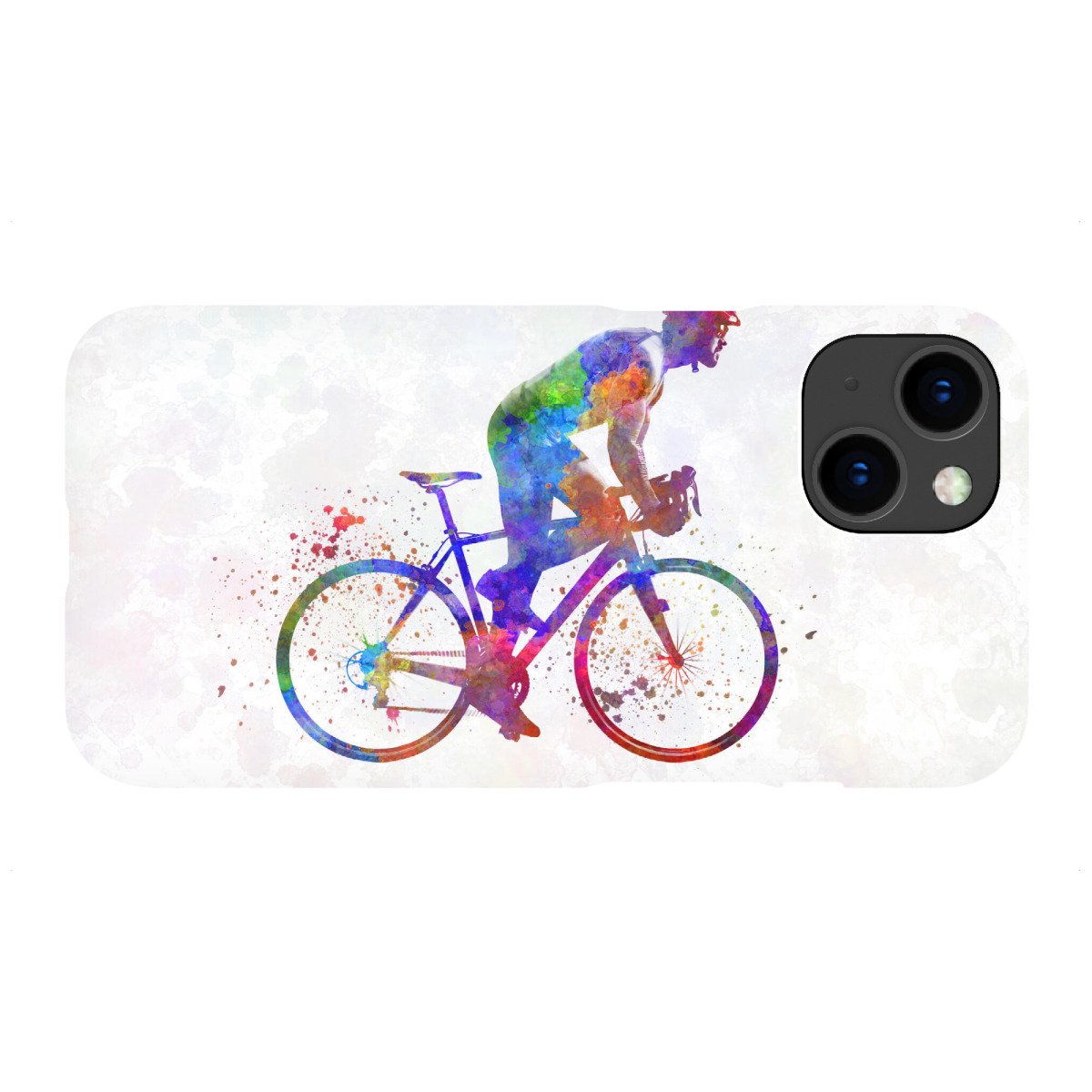 "Cyclist runner in watercolor"für iPhone - Premium-Case Handyhülle artboxONE