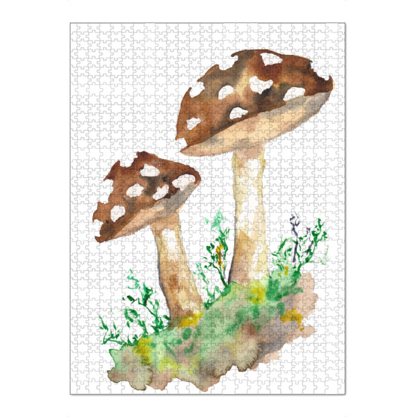 Puzzle Ravensburger "Große braune Waldpilze" artboxONE - Natur,Essen & Trinken