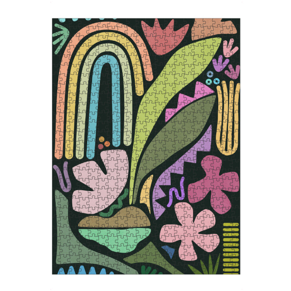 Puzzle Ravensburger "Unter dem Regenbogen" artboxONE - Natur,Floral,Abstrakt - Abstrakt,Natur,Botanisch,Einfach,Form,Pflanze,Tropisch,Flora,Bunt