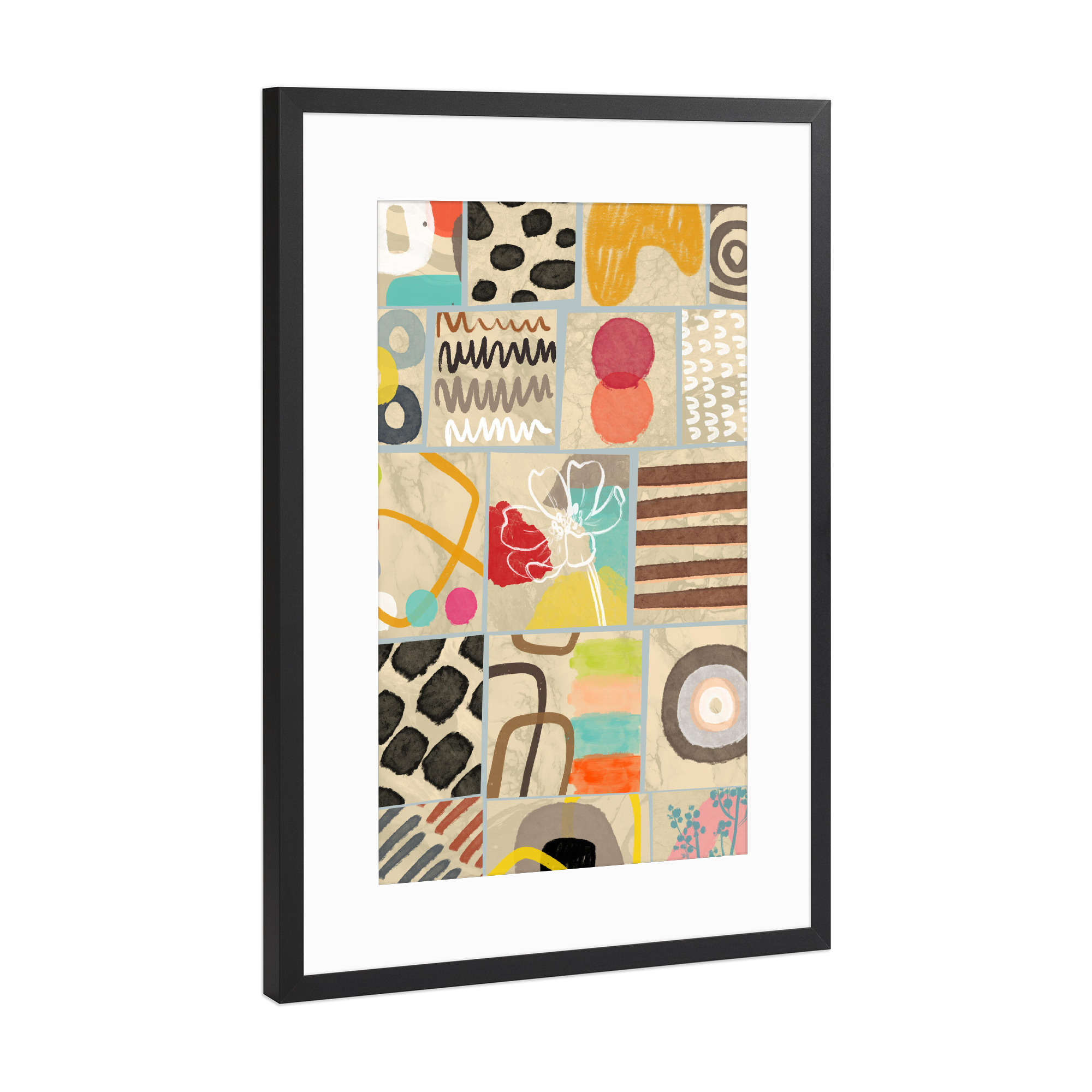 Poster mit Rahmen Schwarz (Metallic) "Nigeria Art Design" artboxONE - Abstrakt,Reise / Afrika