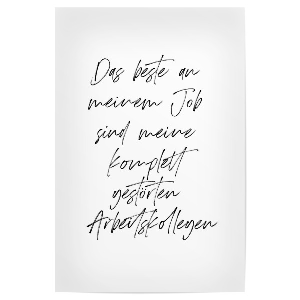 Poster 30x20 cm "Gestörte Arbeitskollegen" artboxONE - Typografie,Menschen,Männer,Lustig