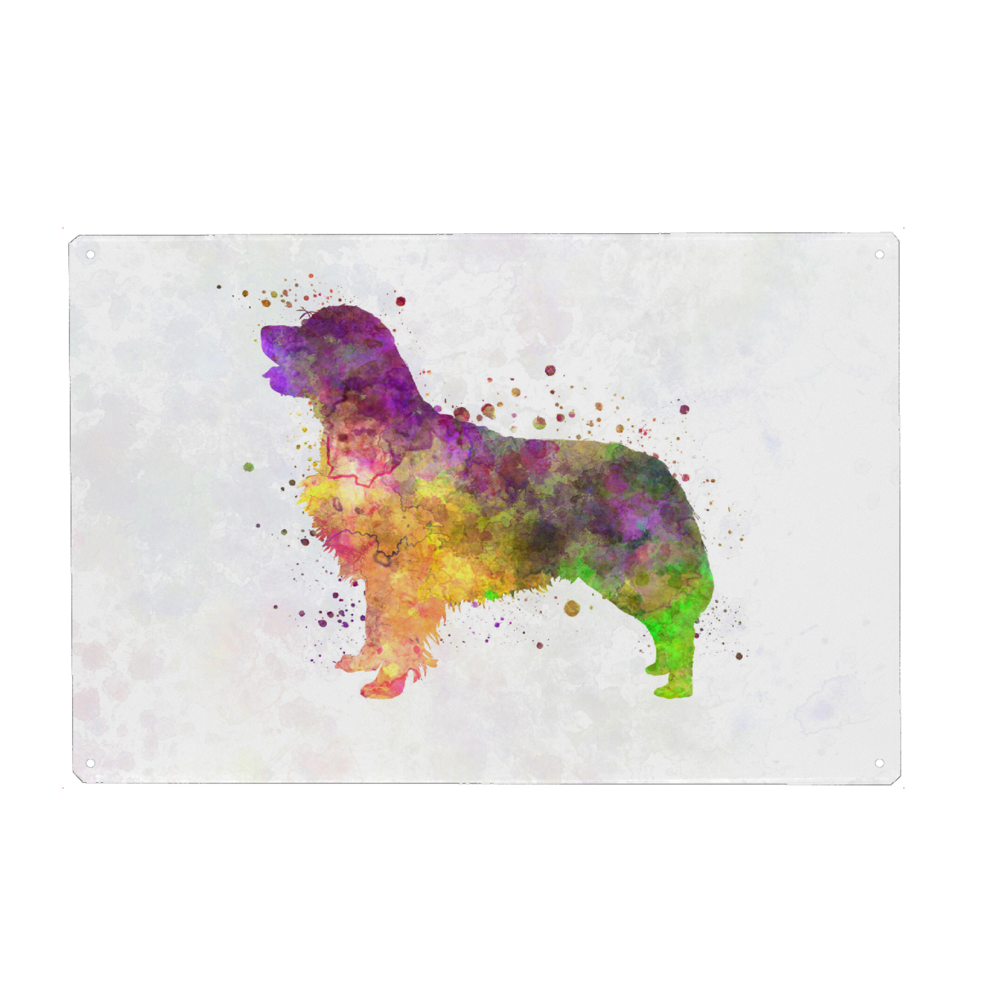 Metall Poster "Golden Retriever in watercolor" artboxONE - Tiere,Abstrakt - Dog,Dogs,Pet,Animal,Mammal,Watercolor,Dog poster,Illustration,Abstract