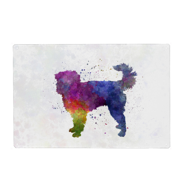 Holzbild "Dutch Smoushond in watercolor" artboxONE - Tiere,Abstrakt