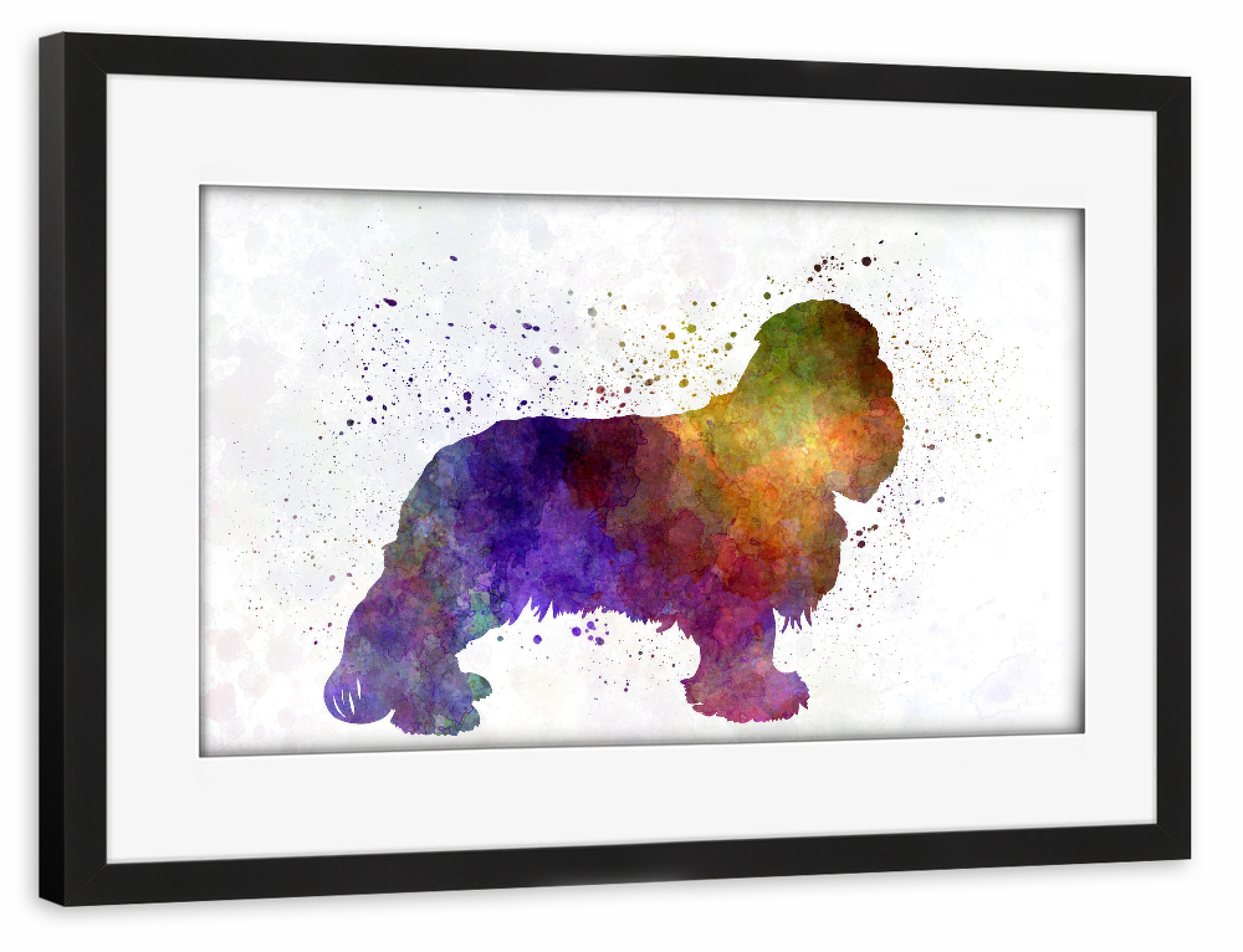 Poster mit Rahmen schwarz "Cavalier King Charles Spaniel" artboxONE - Tiere,Abstrakt