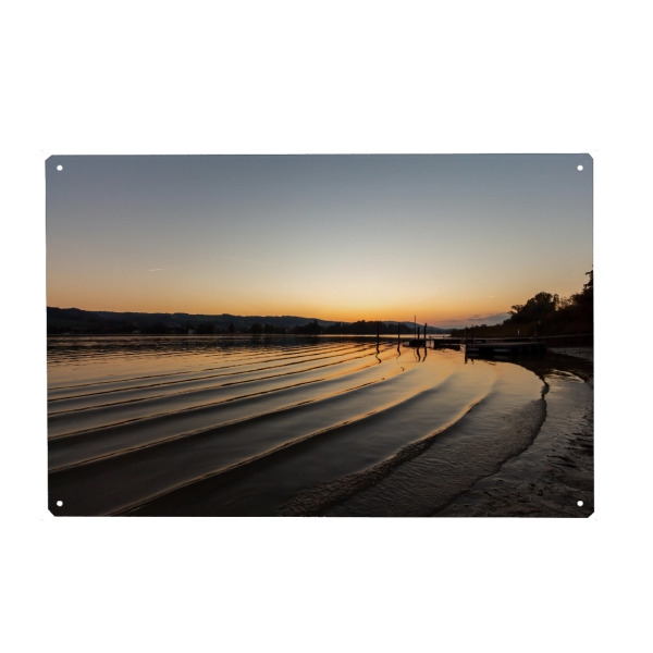 Holzbild "Sonnenuntergang in Öhningen" artboxONE - Städte,Natur,Reise