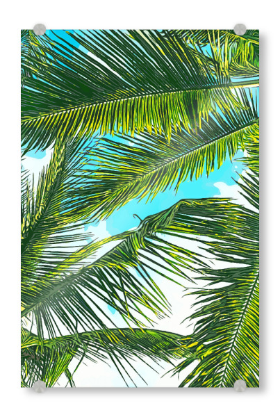Acrylglasbild "Life Under Palm Trees" artboxONE - Natur