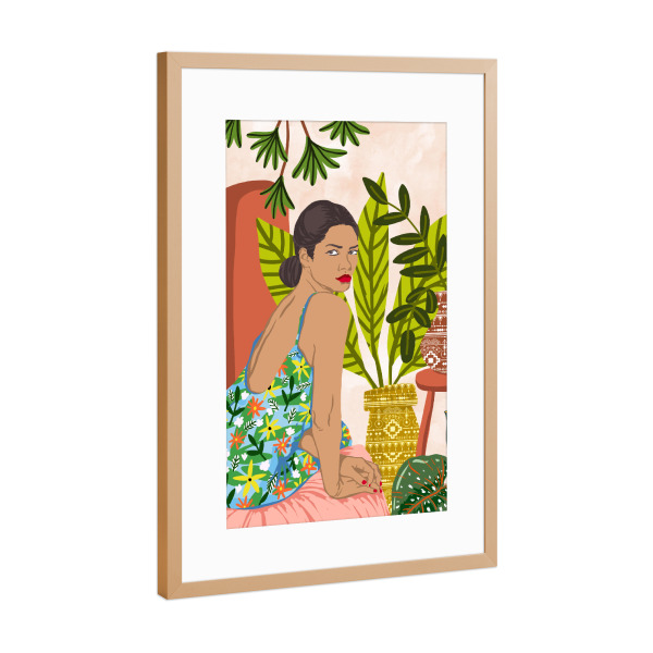 Poster mit Rahmen Kupfer "Anything worth having" artboxONE - Menschen