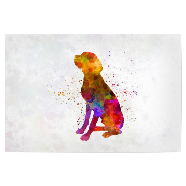 Poster "French Pointer in watercolor" artboxONE - Tiere,Abstrakt - Dog,Dogs,Pet,Animal,Mammal,Watercolor,Dog poster,Illustration,Abstract