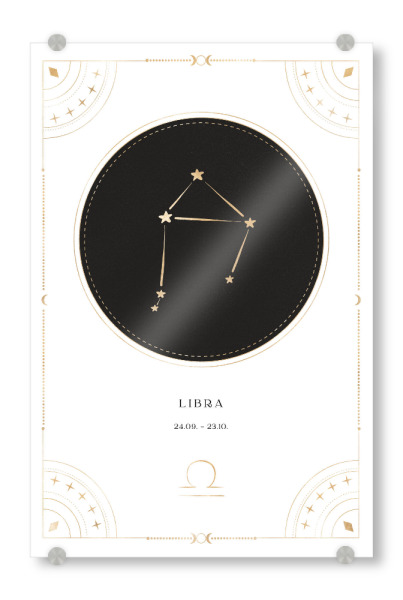 Acrylglasbild "Sternzeichen Libra/Waage" artboxONE - Abstrakt,Galaxy