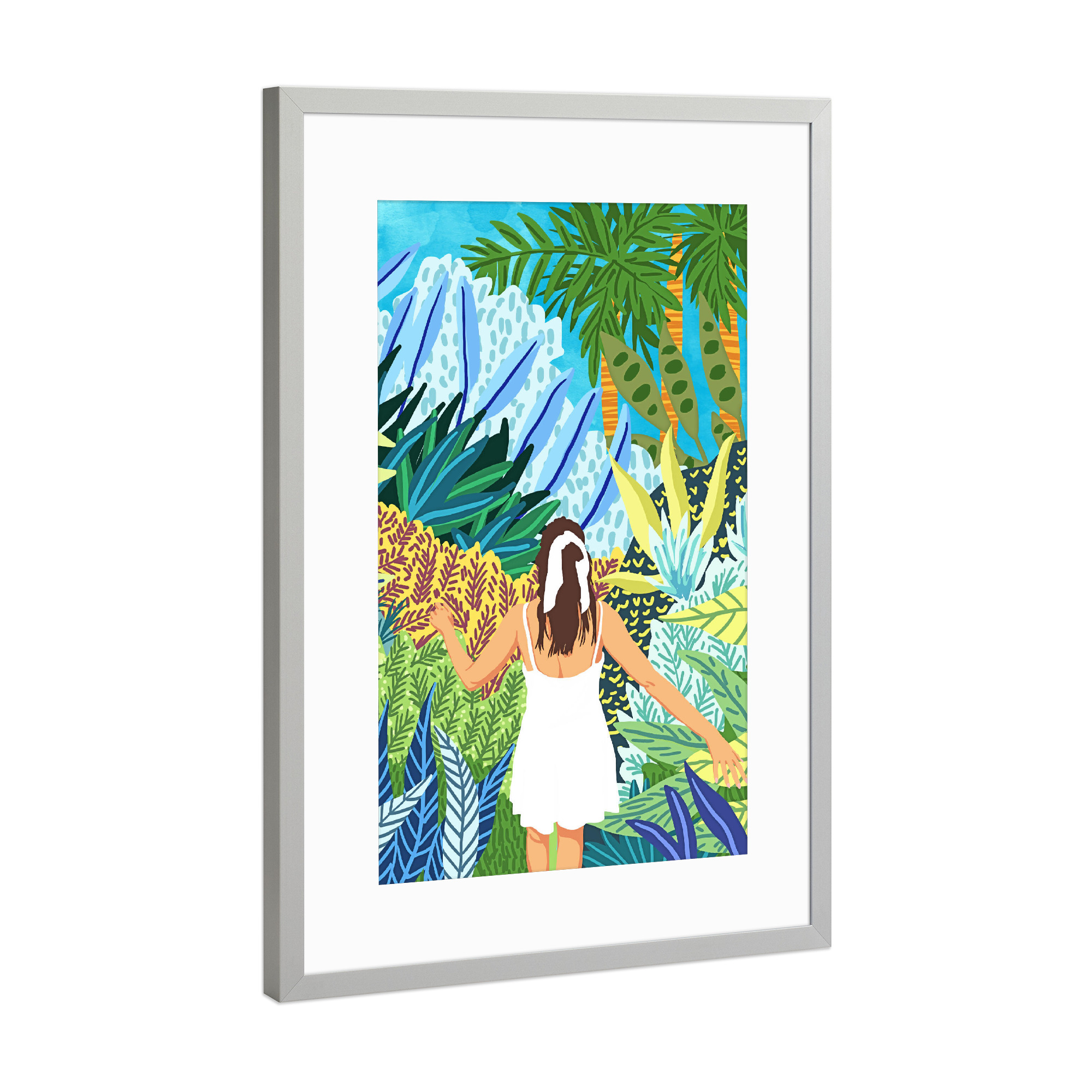 Poster mit Rahmen Silber "Lost in the Jungle of Feelings" artboxONE - Natur,Menschen