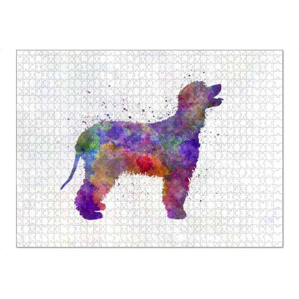 Puzzle Ravensburger "Irish Water Spaniel in watercolor" artboxONE - Tiere,Abstrakt