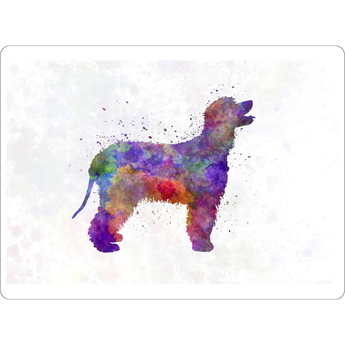 Tischset "Irish Water Spaniel in watercolor" artboxONE - Tiere,Abstrakt - Dog,Dogs,Pet,Animal,Mammal,Watercolor,Dog poster,Illustration,Abstract,Hund