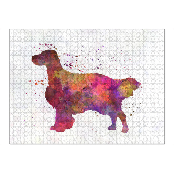 Puzzle Ravensburger "English Setter in watercolor" artboxONE - Tiere,Abstrakt