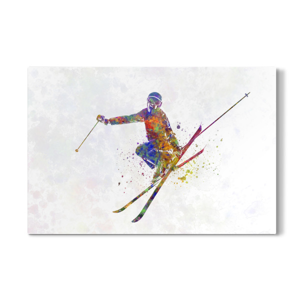 Galerie-Print "Female skier in watercolor" 30x20 cm artboxONE