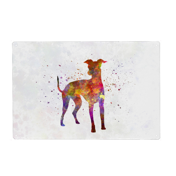 Holzbild "Italian Greyhound in watercolor" artboxONE - Tiere,Abstrakt - Dog,Dogs,Pet,Animal,Mammal,Watercolor,Dog poster,Illustration,Abstract