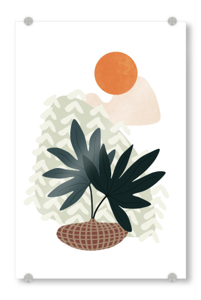 Acrylglasbild "Fan Palm Still Life" artboxONE - Natur,Floral