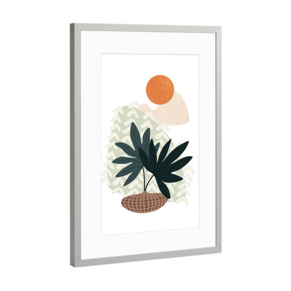 Poster mit Rahmen Silber "Fan Palm Still Life" artboxONE - Natur,Floral