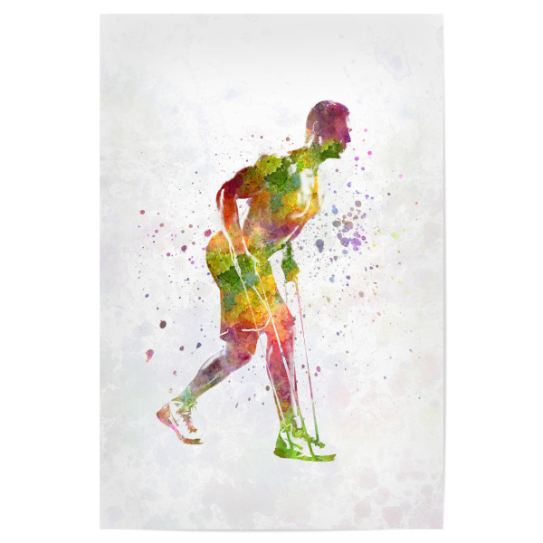 Poster 30x20 cm "Fitness exercise in watercolor-c" artboxONE - Abstrakt,Sport