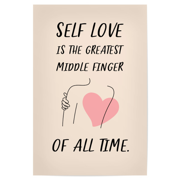 Poster 30x20 cm "Selbstliebe ist großartig" artboxONE - Typografie,Liebe