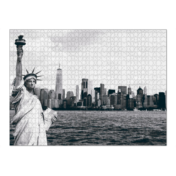 Puzzle Ravensburger "NYC Manhattan schwarzweiß" artboxONE - Städte / New York,Reise,Schwarzweiß,Reise / Asien