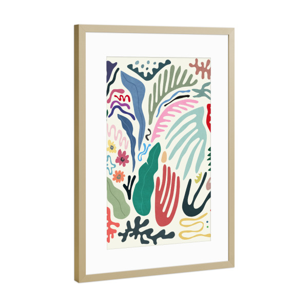 Poster mit Rahmen Gold "Nature Color" artboxONE - Natur,Floral,Abstrakt