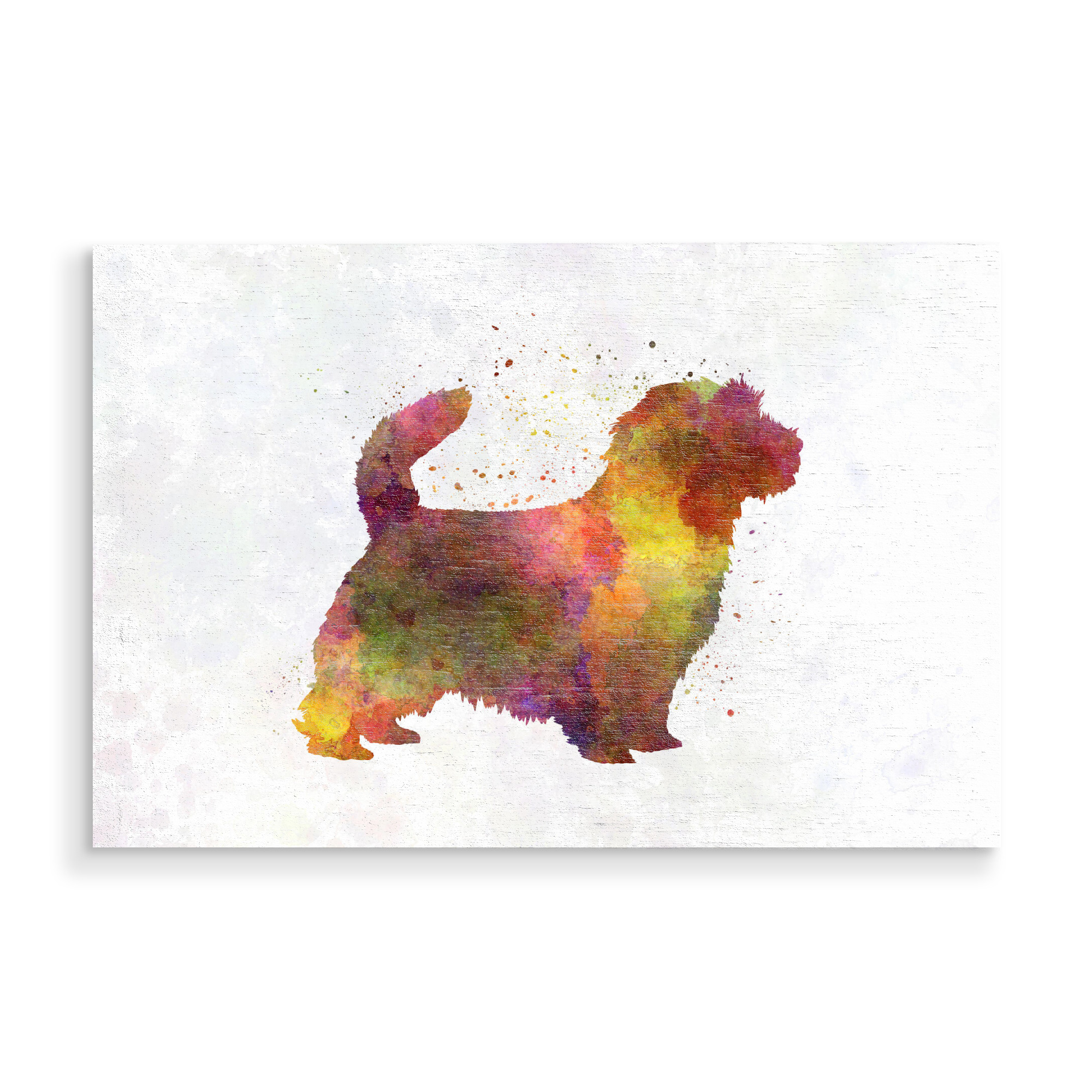 Holzbild "Norfolk Terrier in watercolor" artboxONE - Tiere,Abstrakt - Dog,Dogs,Pet,Animal,Mammal,Watercolor,Dog poster,Illustration,Abstract