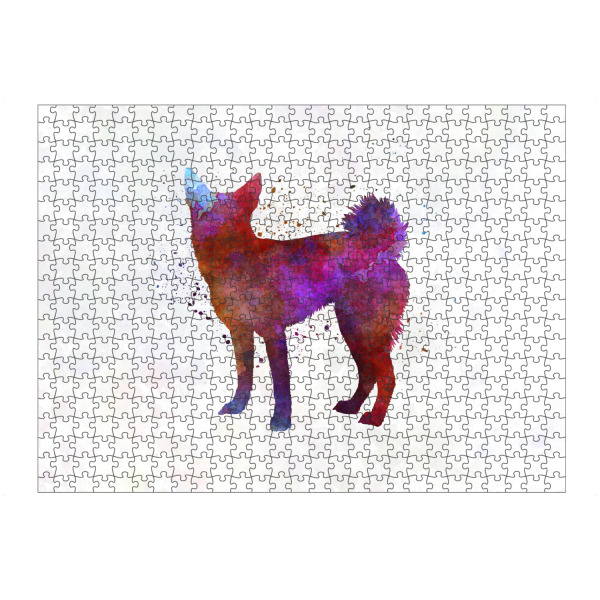 Puzzle Ravensburger "Norrbottenspitz in watercolor" artboxONE - Tiere,Abstrakt