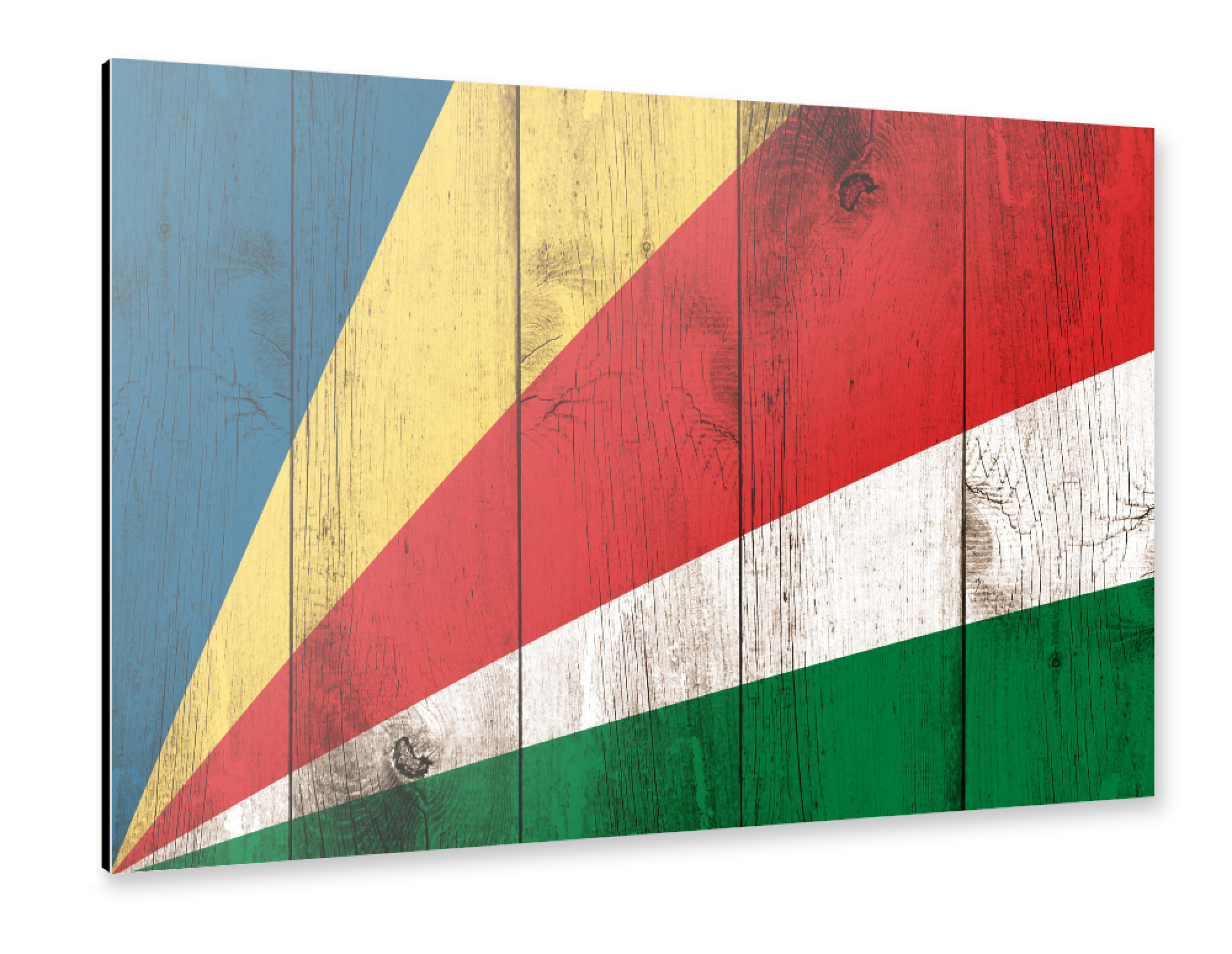 Alu-Dibond "Seychellen Flagge" 30x20 cm artboxONE