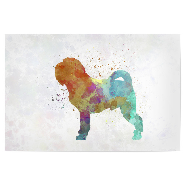 Poster "Griffon Belge in watercolor" artboxONE - Tiere,Abstrakt - Dog,Dogs,Pet,Animal,Mammal,Watercolor,Dog poster,Illustration,Abstract