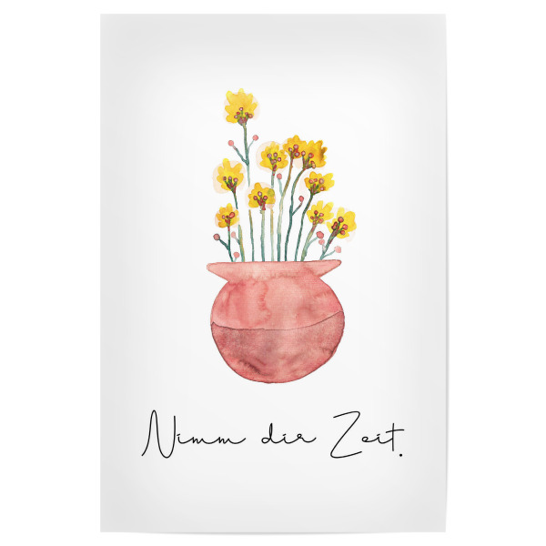Poster 30x20 cm "Nimm dir Zeit Typografie" artboxONE - Natur,Floral,Für Mama