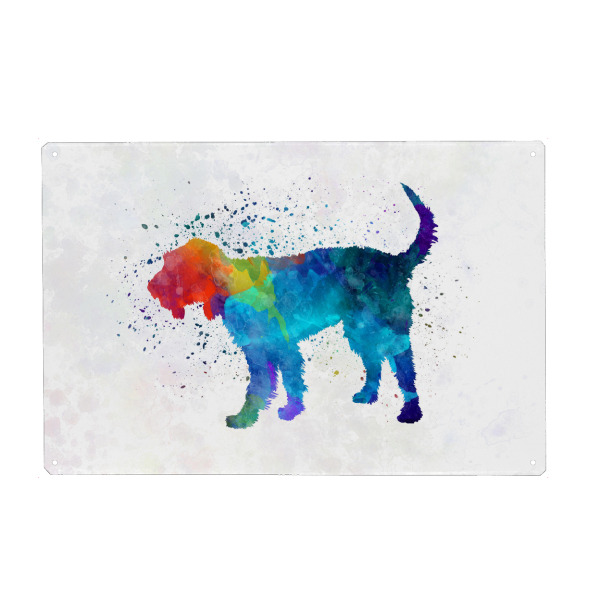 Holzbild "Griffon Nivernais in watercolor" artboxONE - Tiere,Abstrakt - Dog,Dogs,Pet,Animal,Mammal,Watercolor,Dog poster,Illustration,Abstract