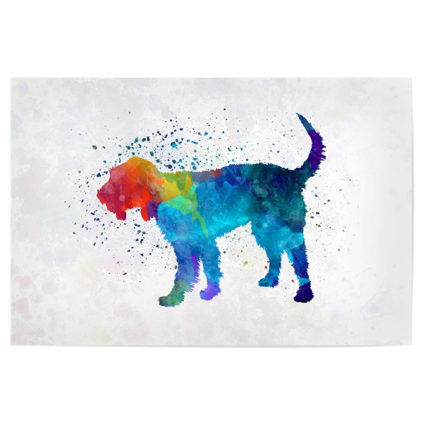Poster "Griffon Nivernais in watercolor" artboxONE - Tiere,Abstrakt - Dog,Dogs,Pet,Animal,Mammal,Watercolor,Dog poster,Illustration,Abstract