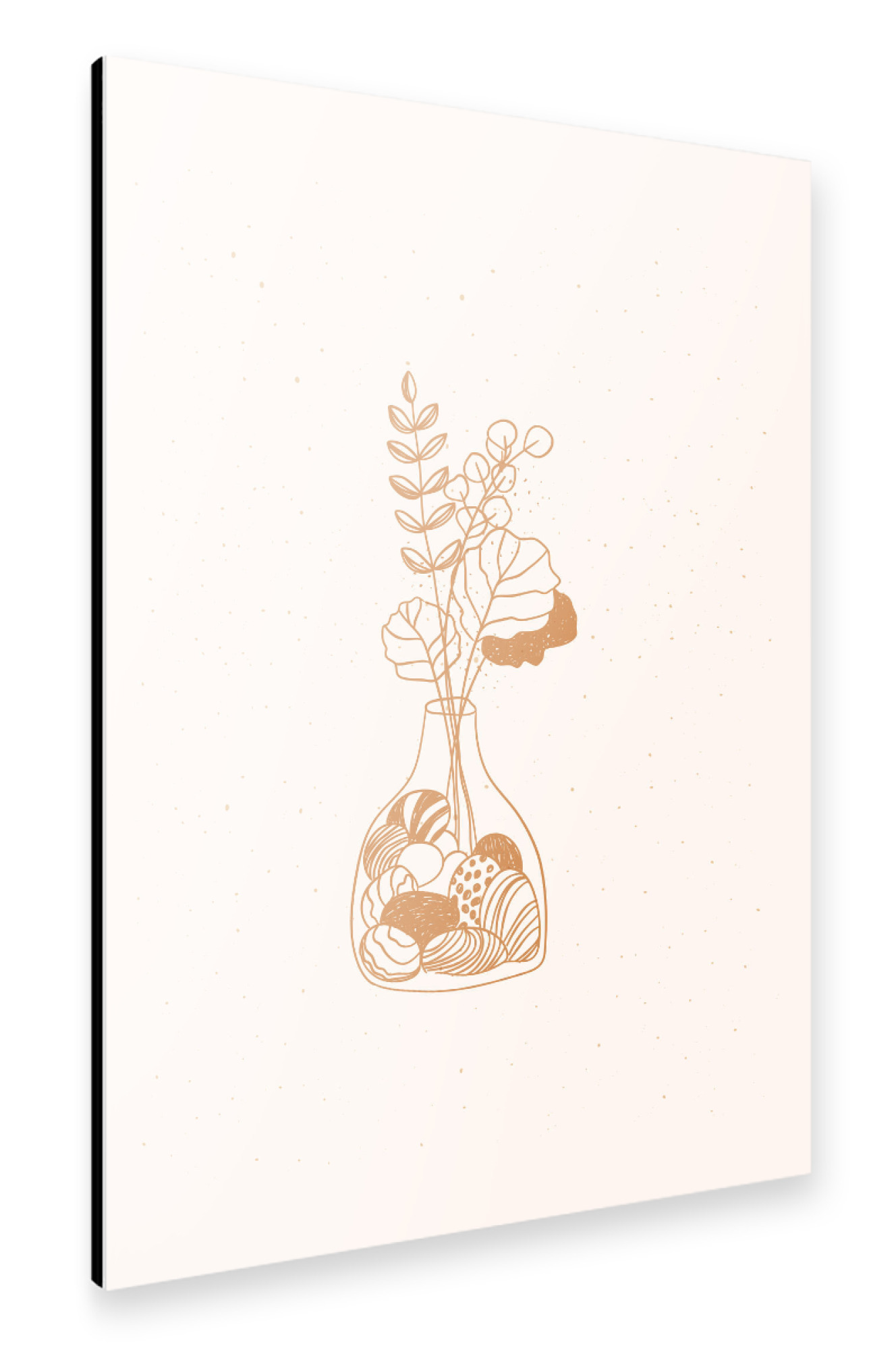 Alu-Dibond "Floral art style icon vase" 75x50 cm artboxONE