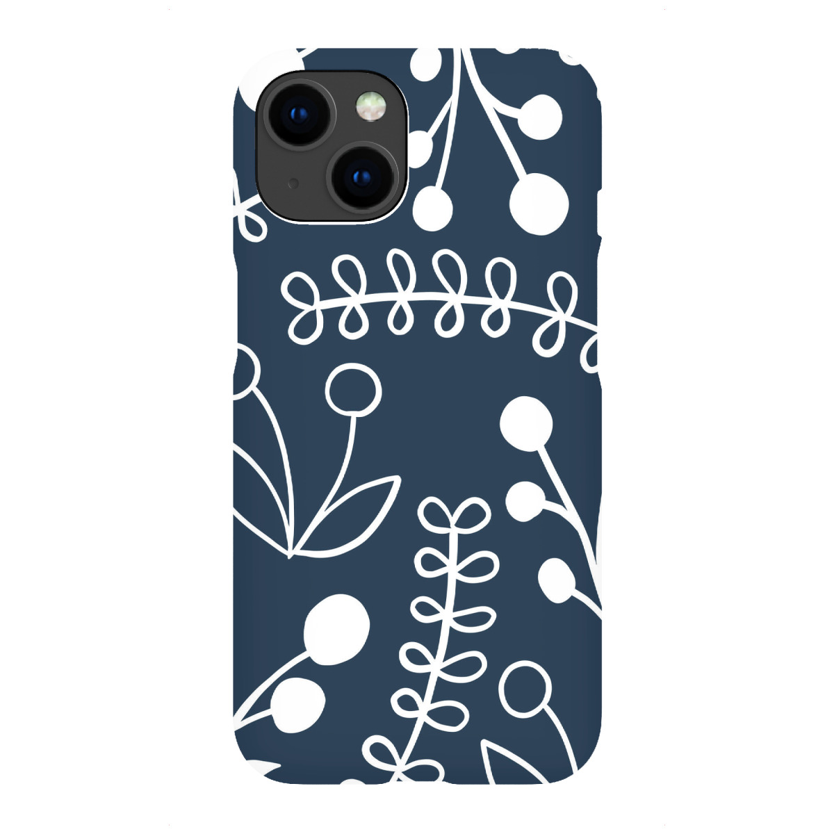 iPhone "Wildblumen Muster - Blau" Premium-Case Handyhülle artboxONE