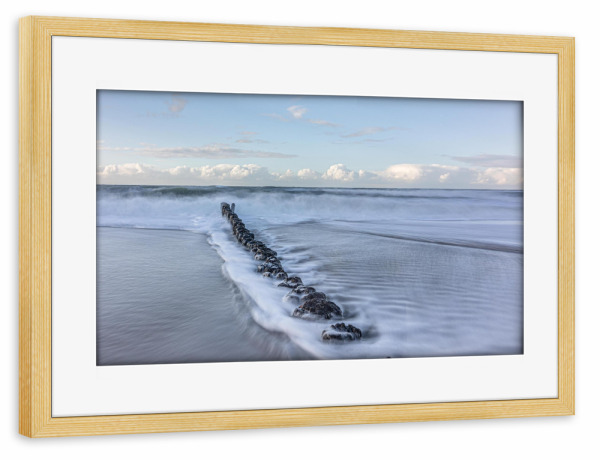 Poster mit Rahmen kiefer "Sylt - Langzeitbelichtung am Meer" artboxONE - Reise / Strand und Meer