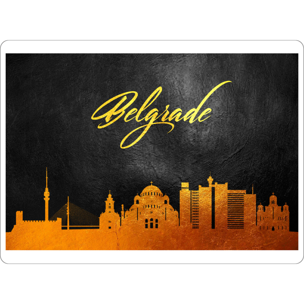 Tischset "Belgrade Serbia Gold Skyline" artboxONE - Städte - Belgrade,Serbia,Gold,Skyline - Bild belgrade