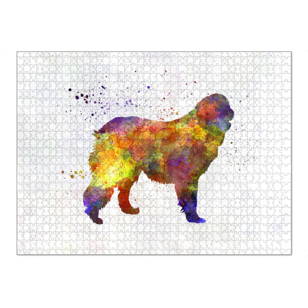 Puzzle Ravensburger "Leonberger in watercolor" artboxONE - Tiere,Abstrakt