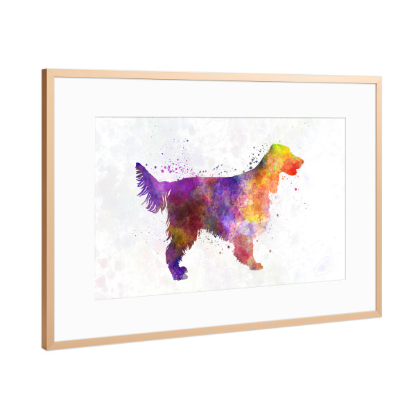Poster mit Rahmen Kupfer "Irish Red Setter dog" artboxONE - Tiere,Abstrakt - Dog,Dogs,Pet,Animal,Mammal,Watercolor,Dog poster,Illustration,Abstract