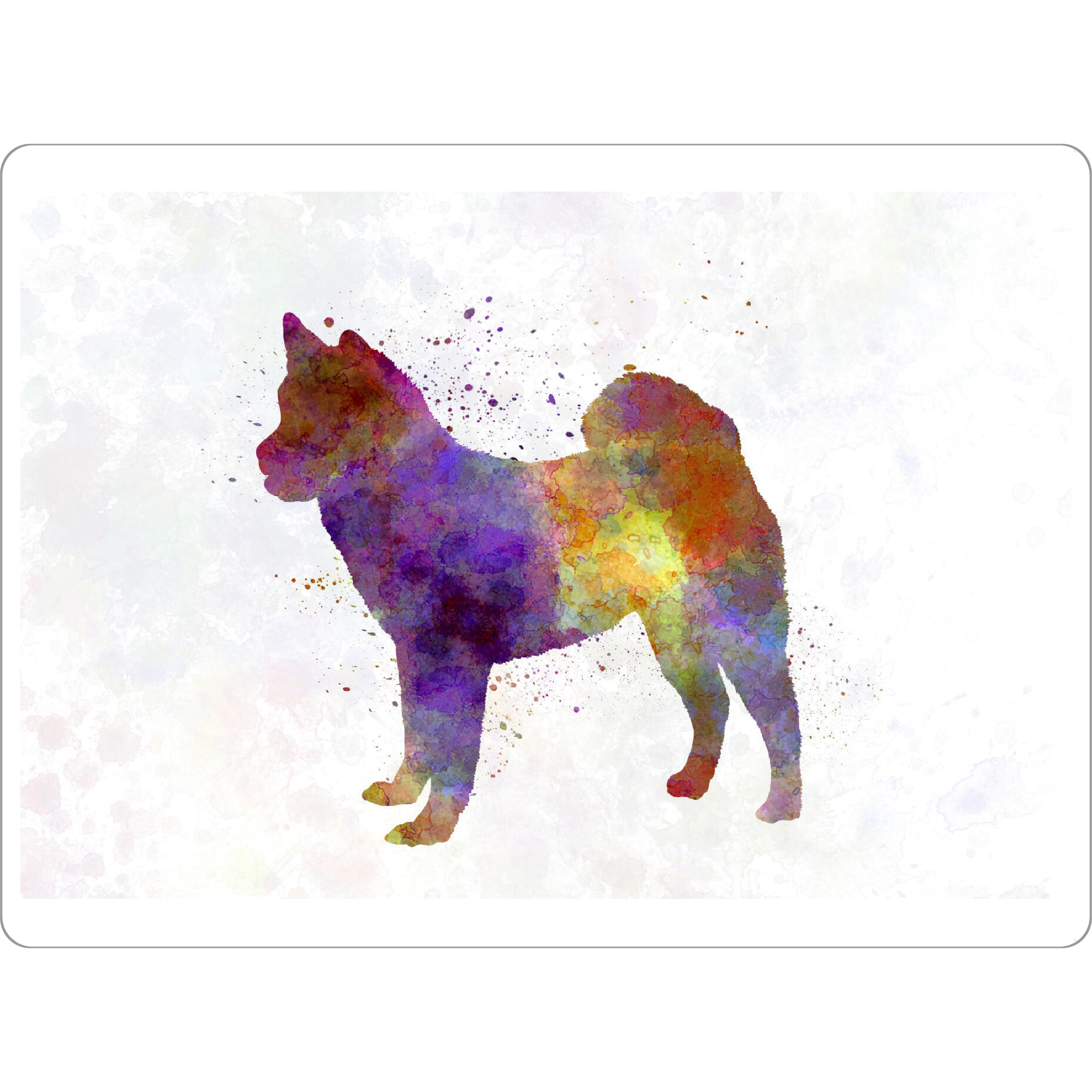 Tischset "Hokkaido dog" artboxONE - Tiere,Abstrakt - Dog,Dogs,Pet,Animal,Mammal,Watercolor,Illustration,Abstract,Hund,Tier - Bild dog