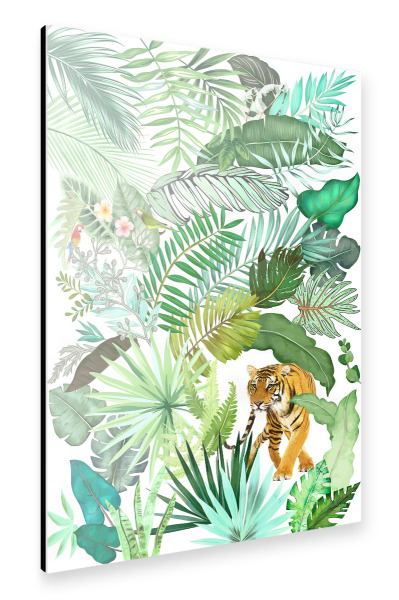 Alu-Dibond "Tropischer Dschungel-Tiger" 30x20 cm artboxONE