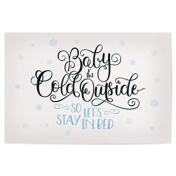 Poster "Baby, it`s cold outside" artboxONE - Typografie,Weihnachten,Lustig