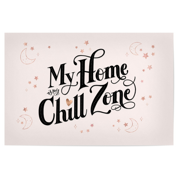 Poster 30x20 cm "Mein Zuhause ist meine Chill Zone" artboxONE - Typografie,Lustig