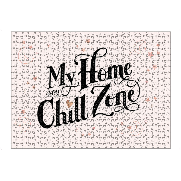 artboxONE Puzzle "Mein Zuhause ist meine Chill Zone" artboxONE - Typografie,Lustig