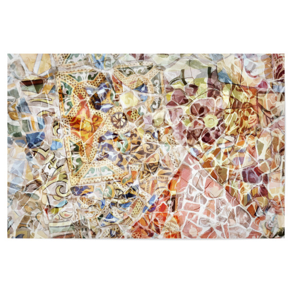 Poster 30x20 cm "Red and Orange Mosaic" artboxONE - Abstrakt,Städte / Barcelona