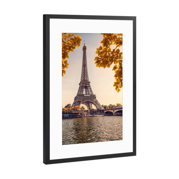 Poster mit Rahmen Schwarz (Metallic) "Paris At Fall" artboxONE - Städte,Reise,Architektur,Städte / Paris,Reise / Länder