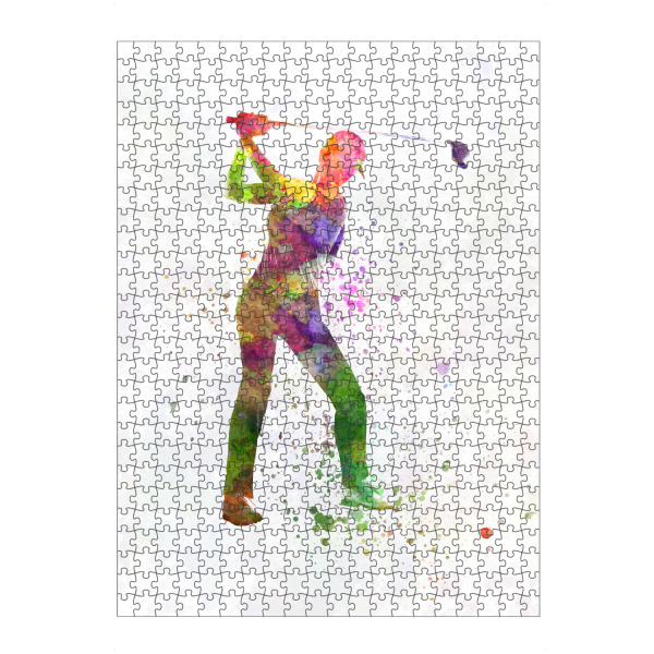 artboxONE Puzzle "Female golf player-d" artboxONE - Abstrakt,Sport