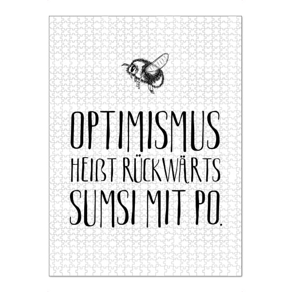 Puzzle Ravensburger "Sumsi mit Po" artboxONE - Typografie,Natur,Tiere,Schwarzweiß,Lustig